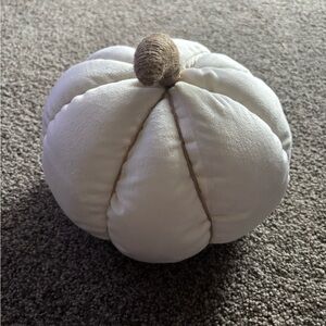 Plush White Pumpkin Decor